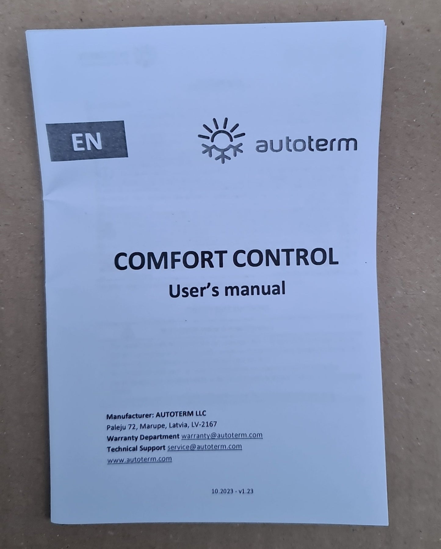 Autoterm Comfort Control - Digitales Steuerpanel für 12V/24V Standheizungen von Autoterm in den Sprachen EN, FR, NL