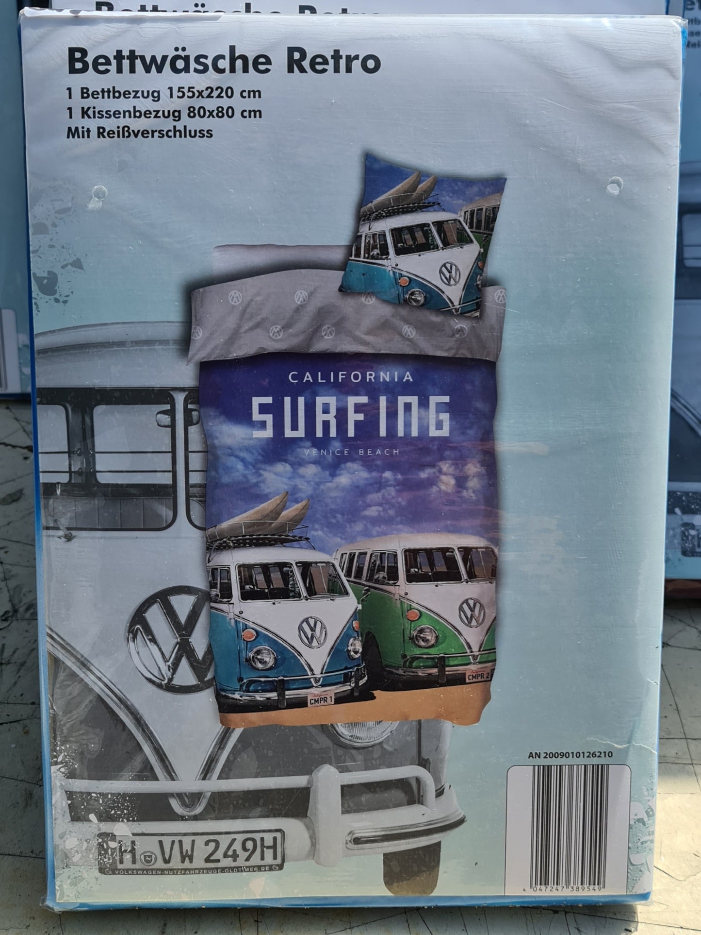 Volkswagen Bettwäsche VW Bulli Transporter T1 Sky Brands Baumwolle Wendemotiv 135x200cm / 155x220cm ALDI