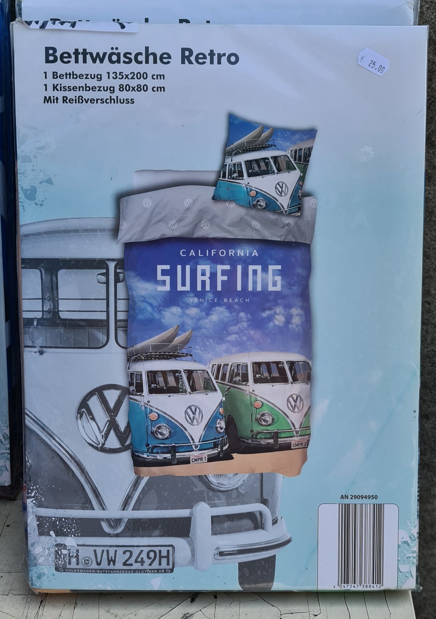 Volkswagen Bettwäsche VW Bulli Transporter T1 Sky Brands Baumwolle Wendemotiv 135x200cm / 155x220cm ALDI