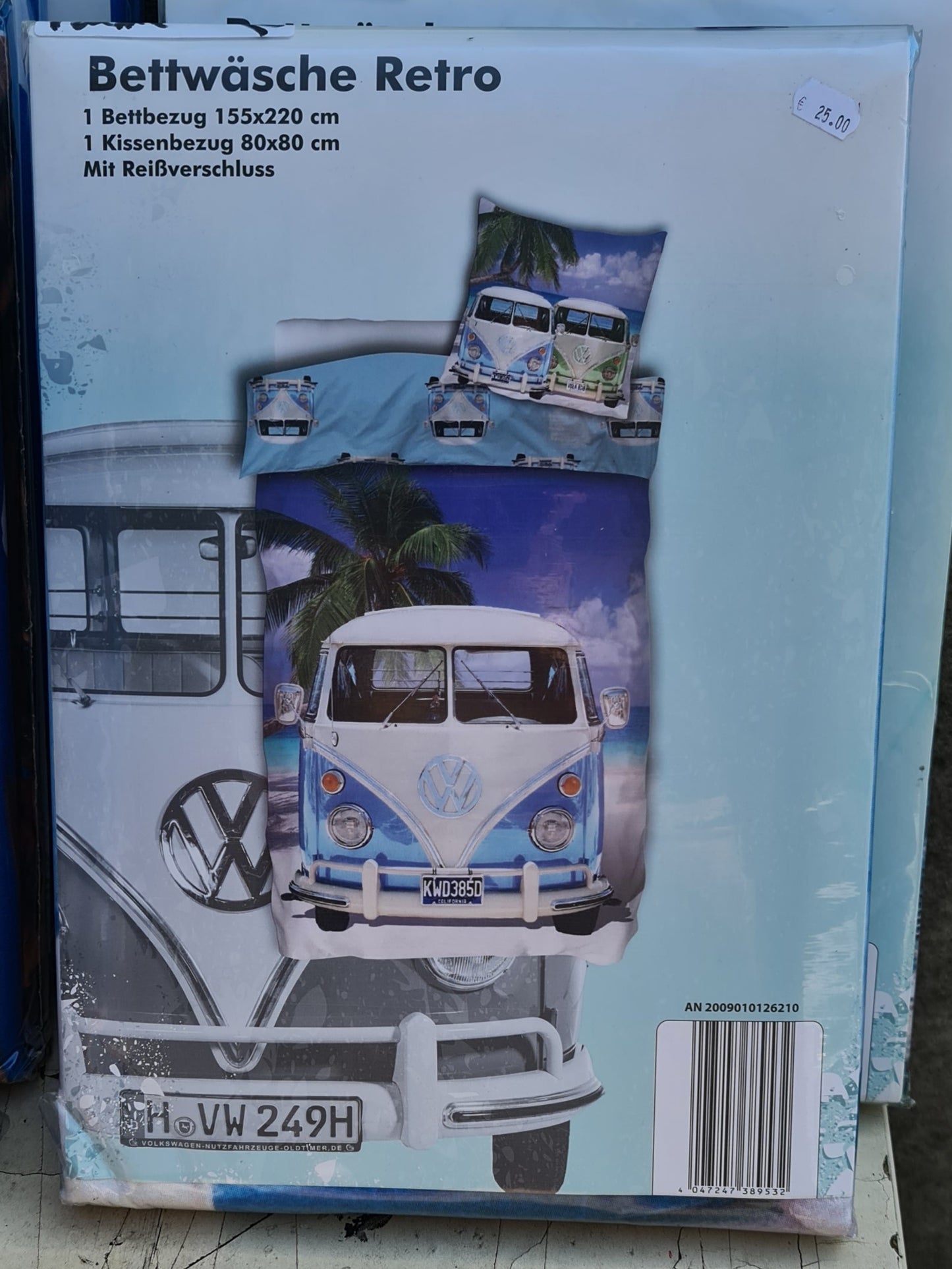 Volkswagen Bettwäsche VW Bulli Transporter T1 Sky Brands Baumwolle Wendemotiv 135x200cm / 155x220cm ALDI