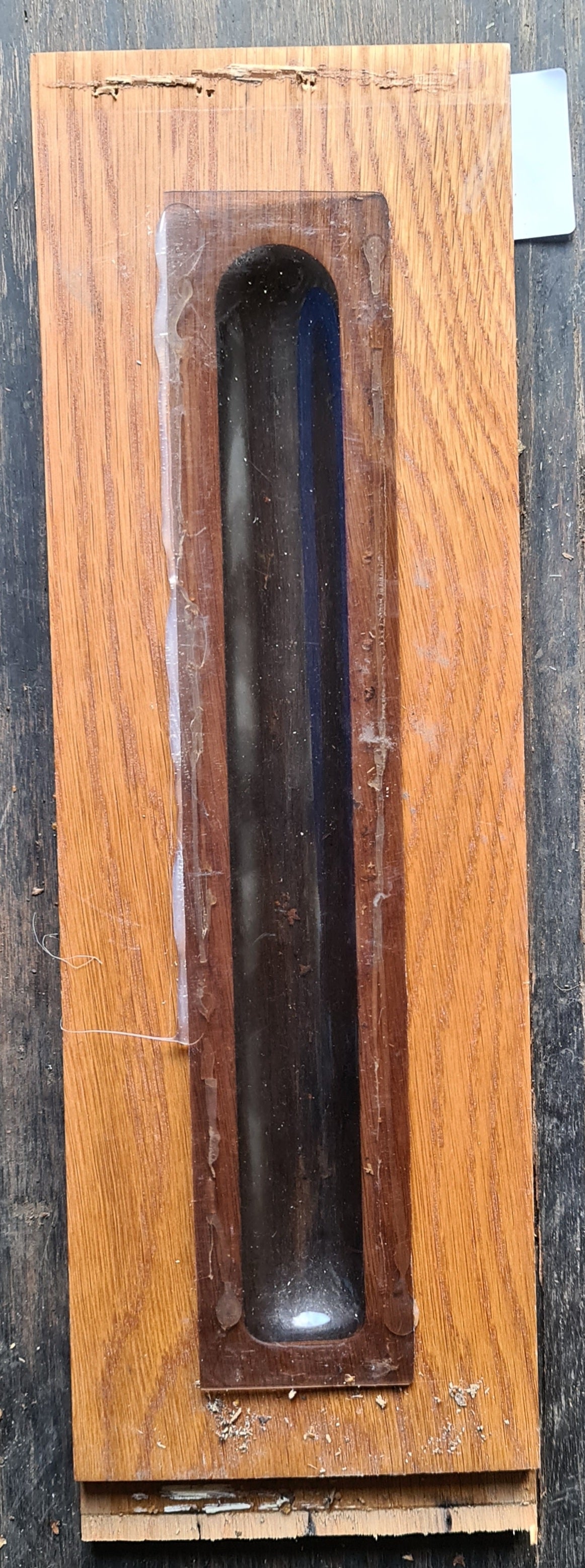 Hobby Prestige Wohnwagen Seitenteil Vitrine 11,5x37 cm Eiche rustikal