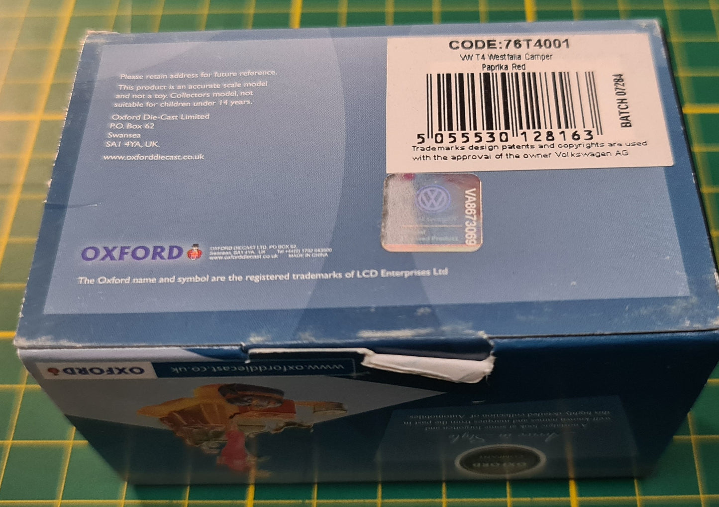 Oxford VW T4 California kurzer Radstand u. Vorderwagen 1:76 Multivan mit REIMO Schlafdach Aufstelldach Westfalia Camper