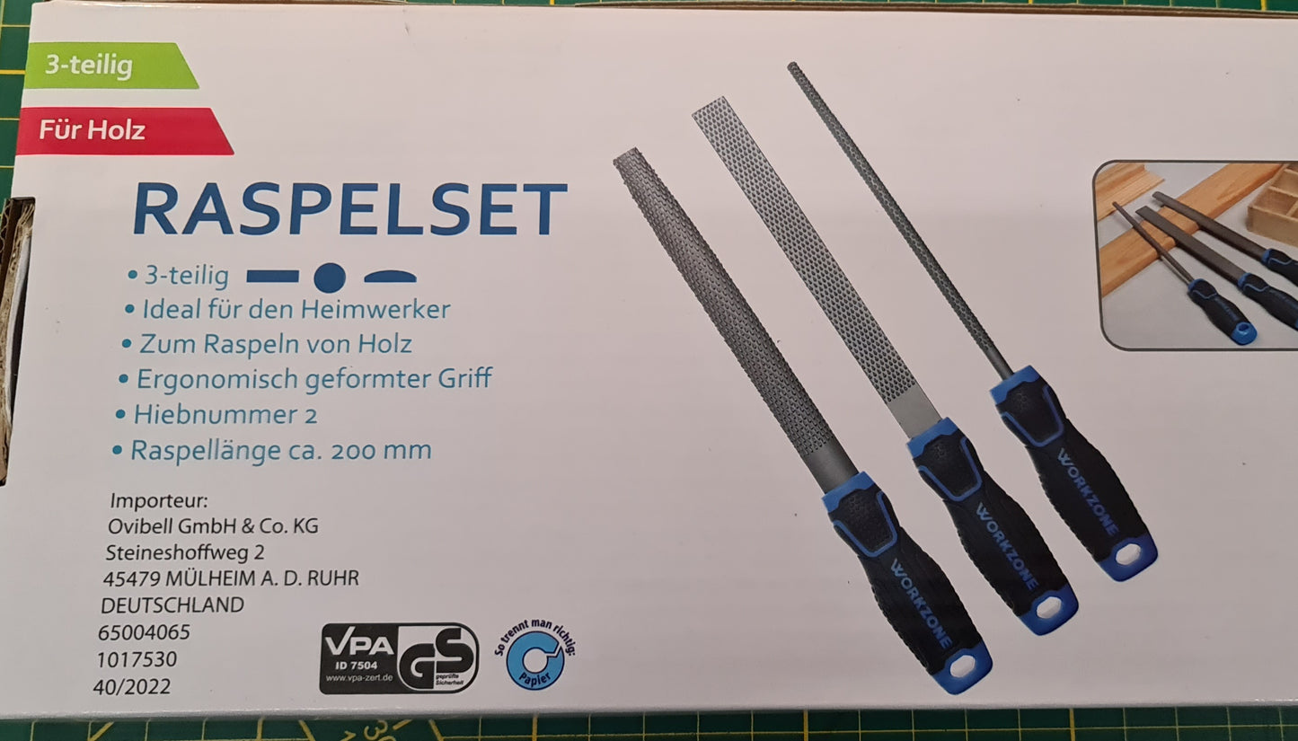 Workzone 3-teiliges Raspelset Holzraspel Holzfeile für Holz
