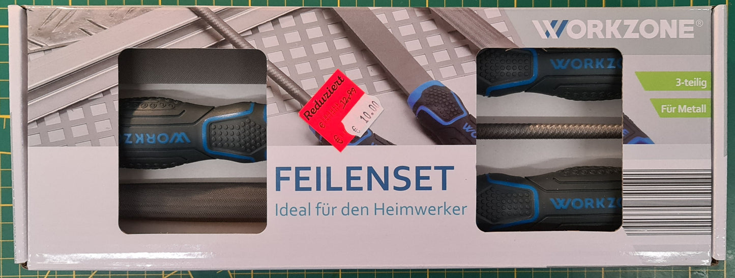 Workzone 3-teiliges Feilenset für Metall Metallfeile
