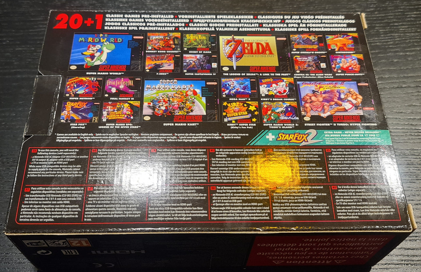 Nintendo Classic Mini SNES Super Nintendo Entertainment System incl. 21 Spiele & 2x Gamepad