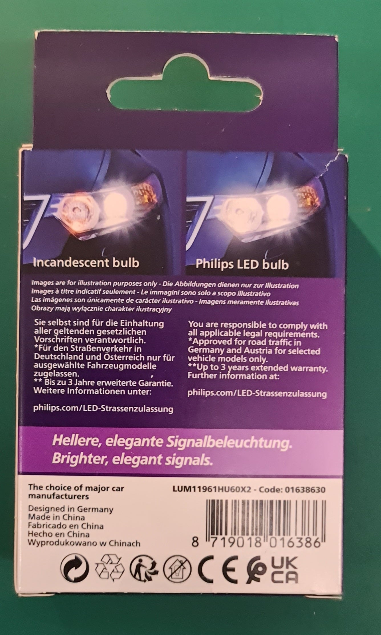 Philips Ultinon Pro6000 W5W-LED Stecksockel Standlicht Standlichtbirne ( 2 Stück )