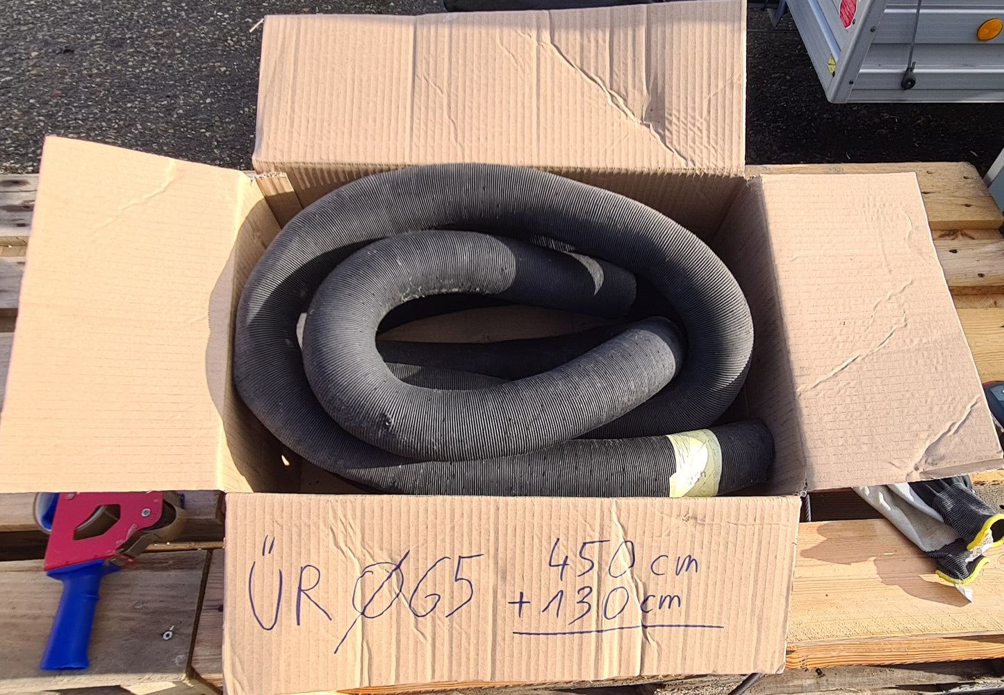 Truma 550 / 580 cm langes Warmluftrohr ÜR65 ÜR 65 Durchmesser 65mm 65 mm zur Warmluftverteilung *GEBRAUCHT*
