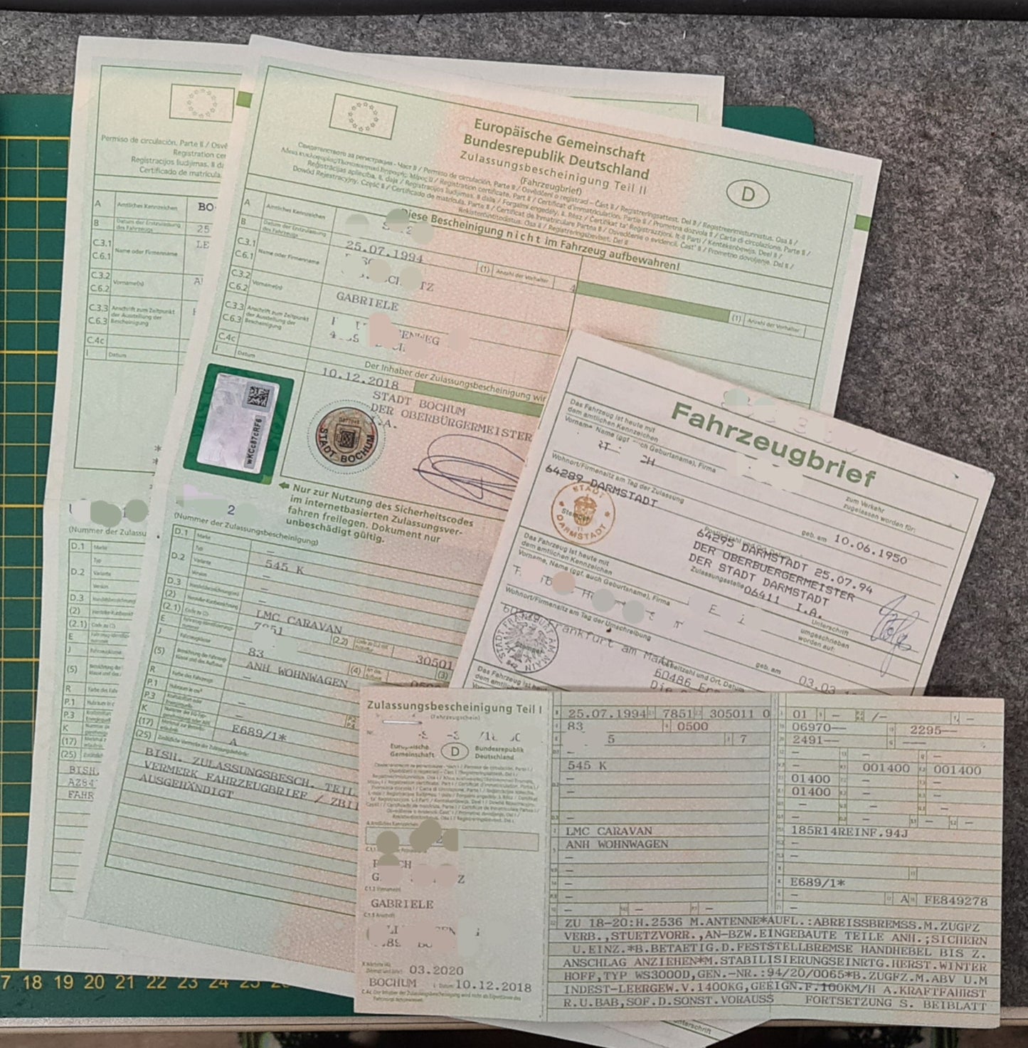 LMC Wohnwagen / AL-KO Fahrwerk Fahrgestell 545 K von 1994 Achse 1400 kg zulässiges Gesamtgewicht