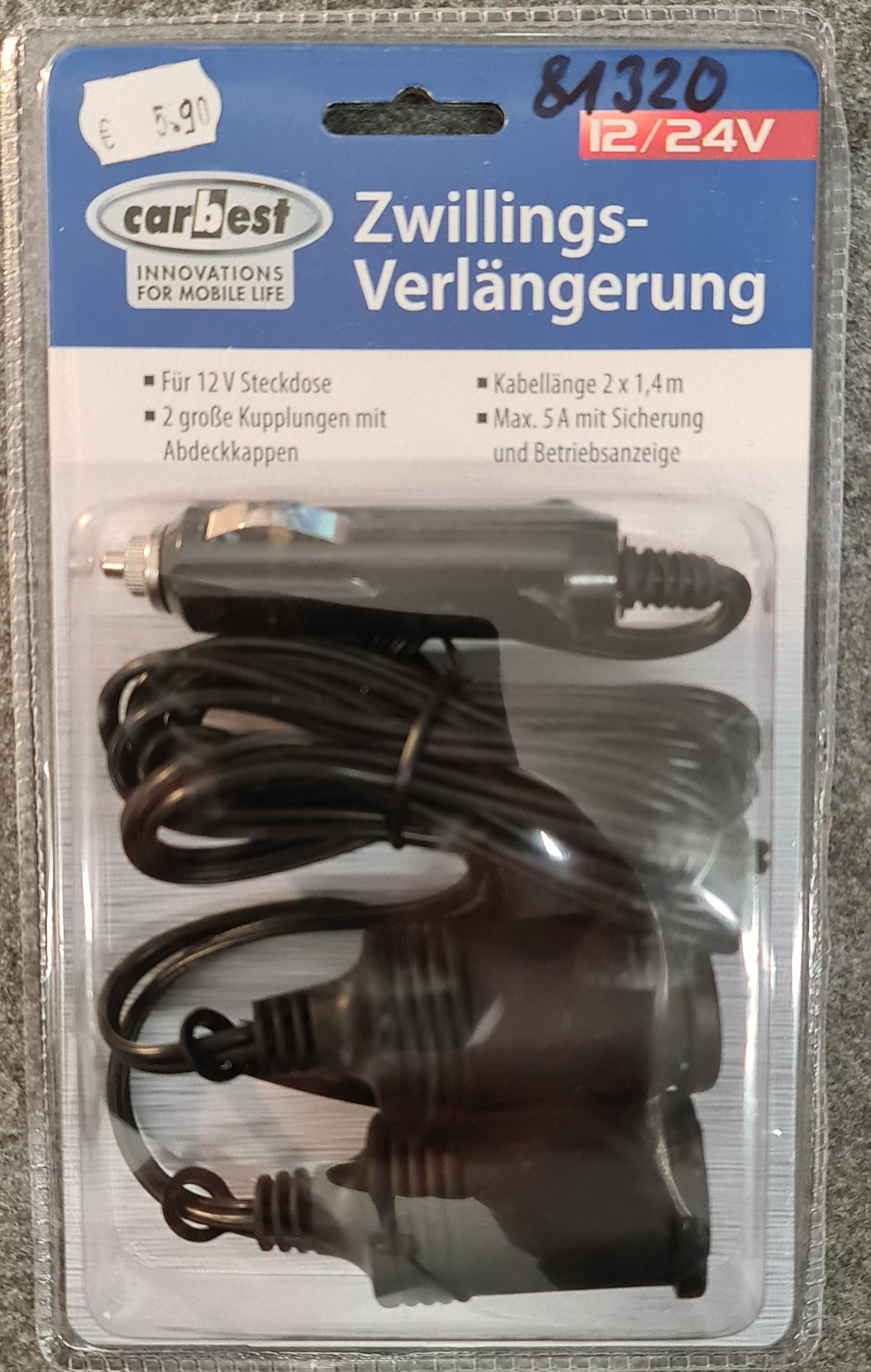 Zigarettenanzünder-Anschlusskabel 12V für Mobicool Kompressor-Kühlbox MCF40 MCF60 MCF 40 60 32 Dometic Waeco Carbest