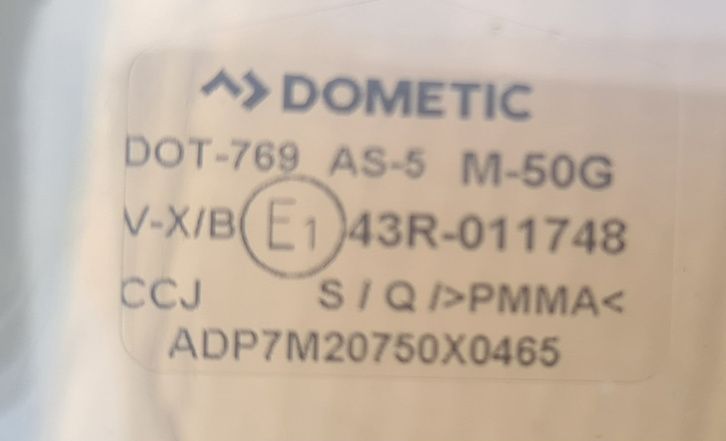 Dometic Ersatzscheibe Ersatzglas Ausstellscheibe S7P 750x465 Radius 5000 komplett mit Anbauteilen