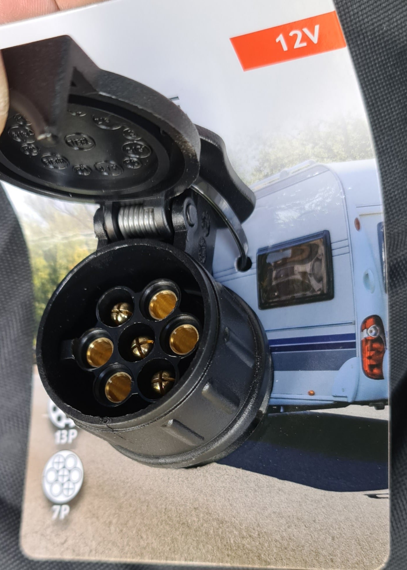Adapter 13 auf / zu 7 Pol polig Anhänger Wohnwagen Kurzadapter