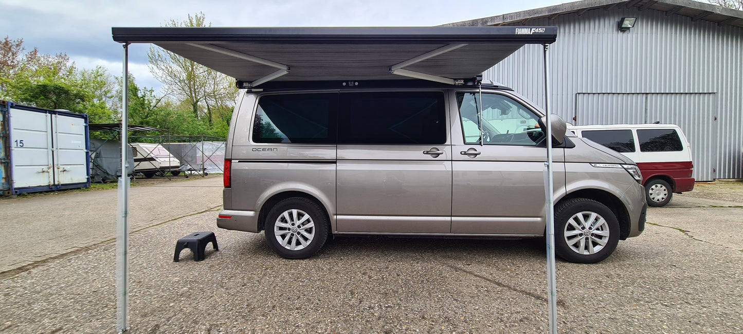 Fiamma F45s f. VW CALIFORNIA 260 cm Deep Black, Titanium, White, Tuch Royal Grey, nur für VW T5 / T6 original California