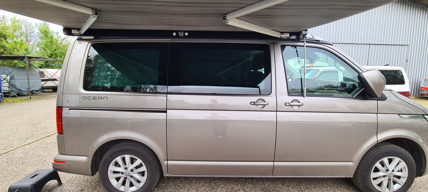 Fiamma F45s f. VW CALIFORNIA 260 cm Deep Black, Titanium, White, Tuch Royal Grey, nur für VW T5 / T6 original California