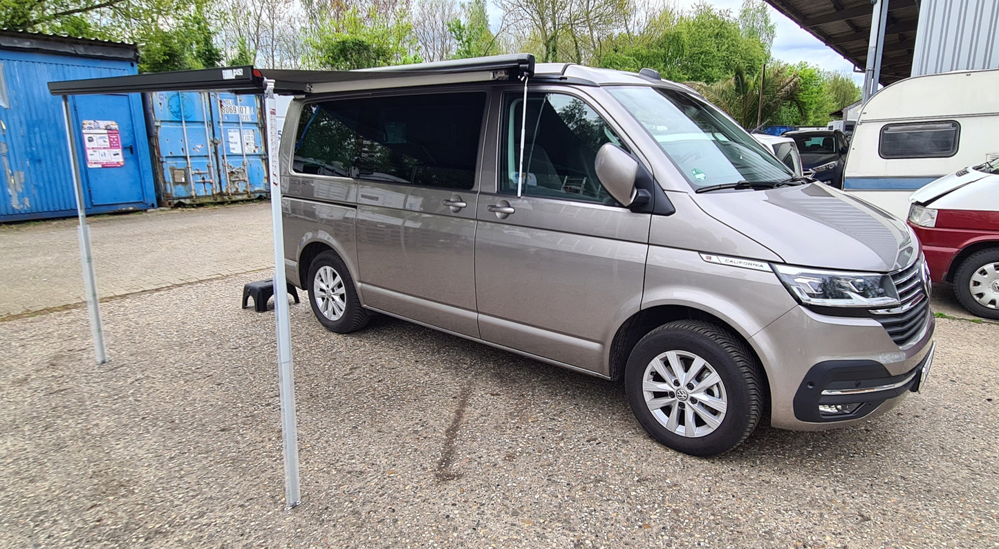 Fiamma F45s f. VW CALIFORNIA 260 cm Deep Black, Titanium, White, Tuch Royal Grey, nur für VW T5 / T6 original California