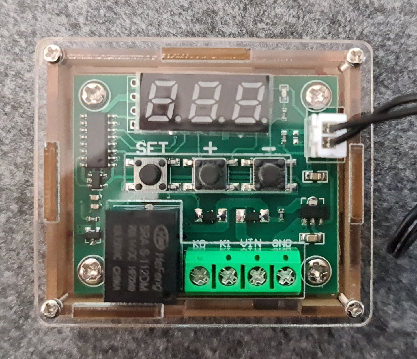 12V Kühlschranklüfter Bausatz Ventilator für Kühlschrank mit externem Thermostat / Temperaturfühler