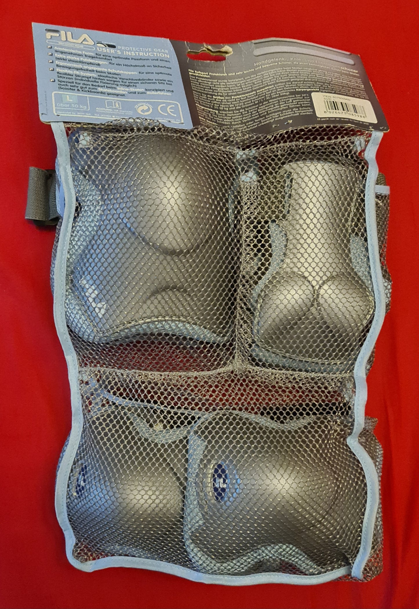 Fila Handgelenk-, Knie- und Ellenbogenschoner Größe L ab 50 kg Skate Inslineskate Skateboard