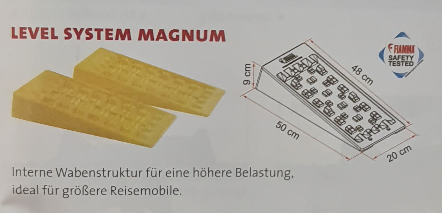 Fiamma 2er-Set Stufenkeile Auffahrkeile Ausgleichskeile Level Pro / Level Up / Level Up Premium / Premium S ( mit 3 Auffahrebenen ) / Level System Magnum / Jumbo