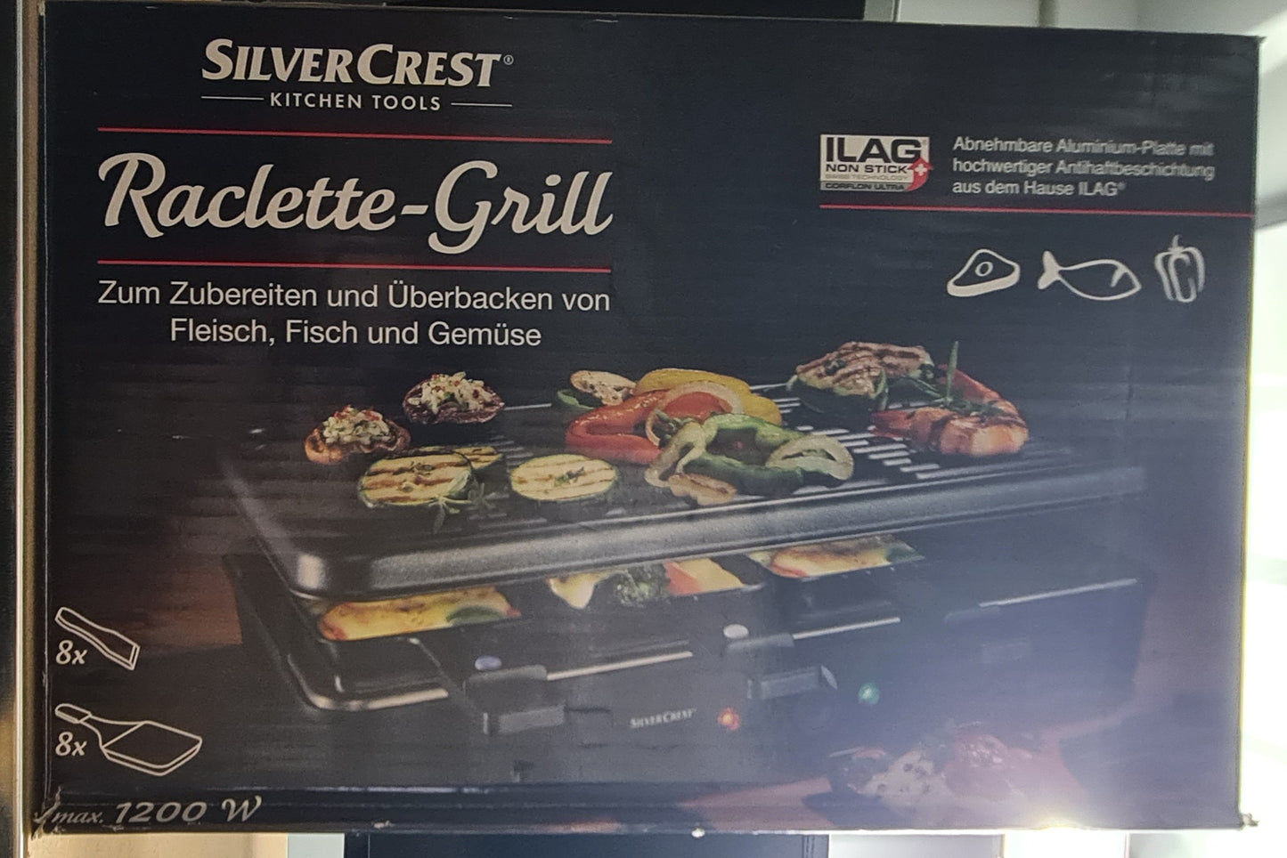 SilverCrest Raclette-Grill 1200W Neu jedoch *Ohne Pfännchen*