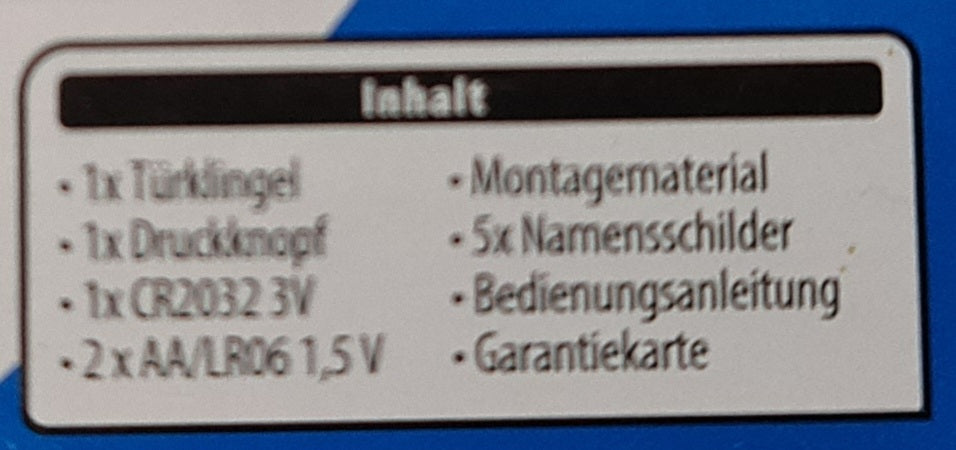 Quigg Funktürklingel 100 Meter Reichweite 55 Klingeltöne AN 29093229
