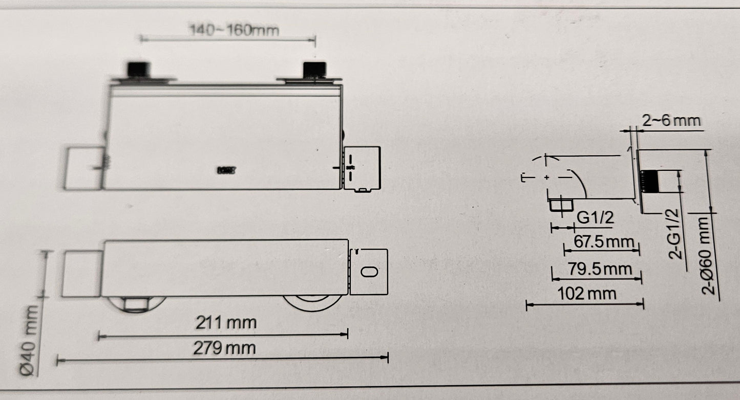 Lenz Brausethermostat Kaia Chrom Duschthermostat Keramische Kartusche 46030102