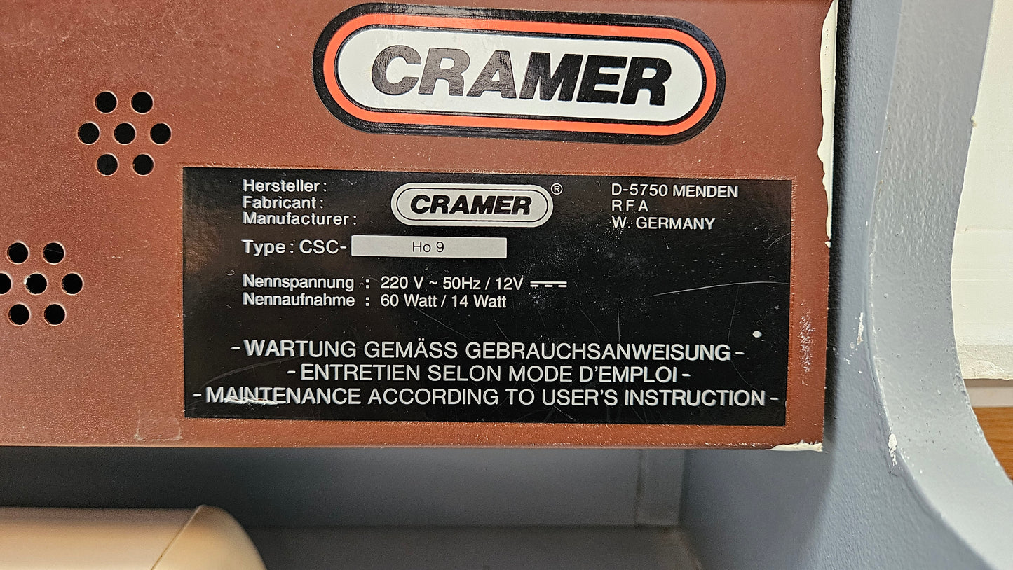 Cramer Abzughaube Dunstabzughaube Dunstabzug Type CSC-Ho9 60 Watt aus Hobby Wohnwagen