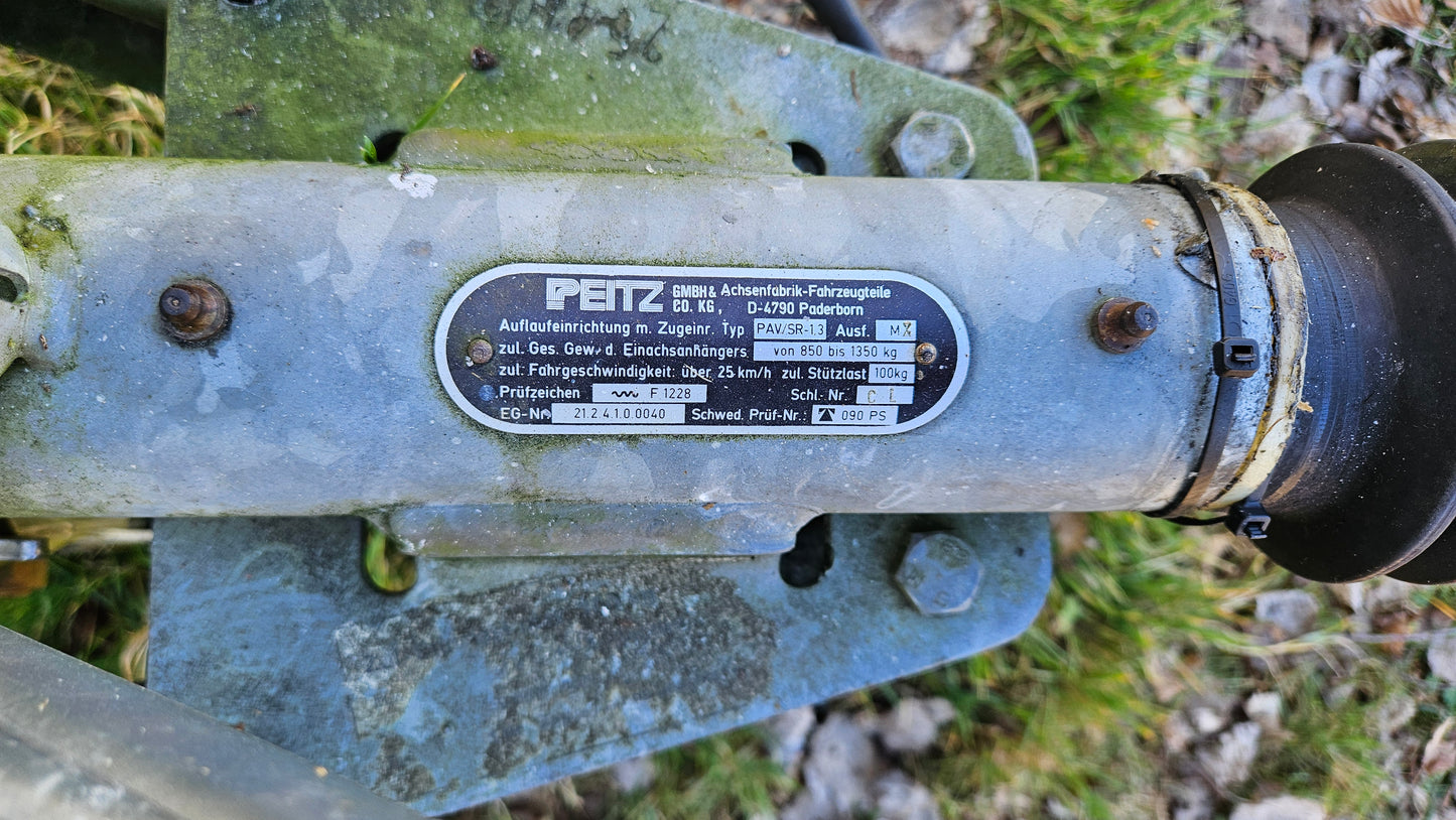 Peitz Auflaufeinrichtung Auflaufbremse PAV/SR-1,3 Ausf. MX 850 - 1350 kg F 1228