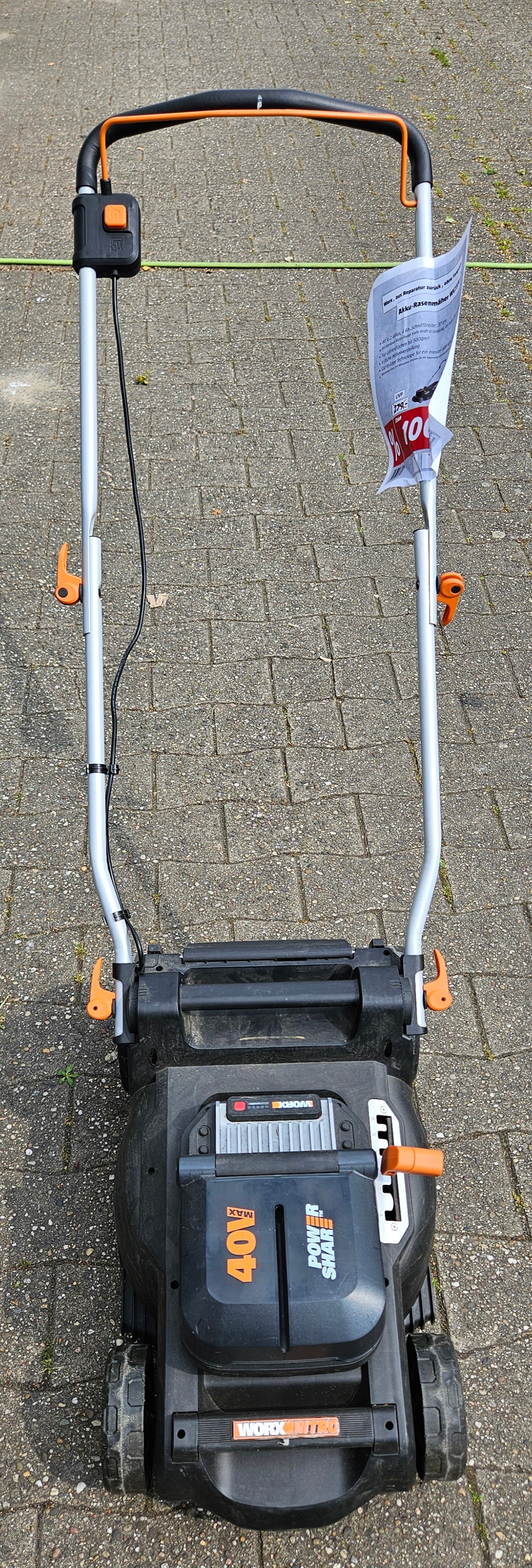 Worx Nitro WG737E 40V Akku-Rasenmäher Lithium Ion 37cm IPX1 ( B-Ware )