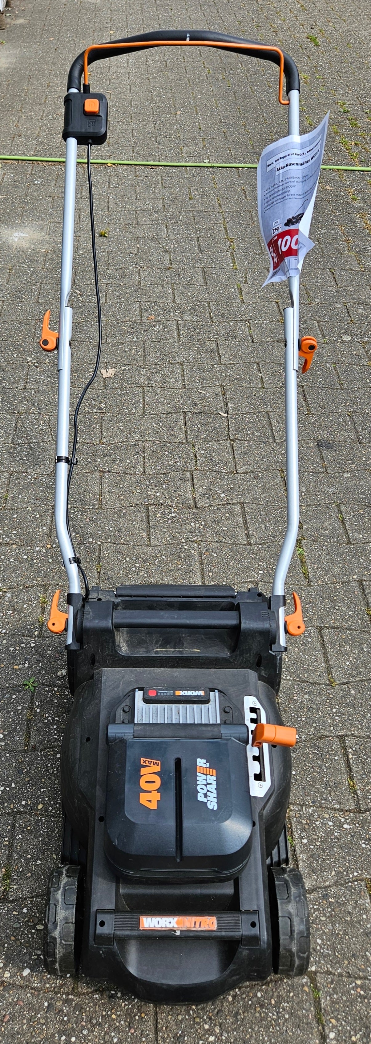 Worx Nitro WG737E 40V Akku-Rasenmäher Lithium Ion 37cm IPX1 ( B-Ware )