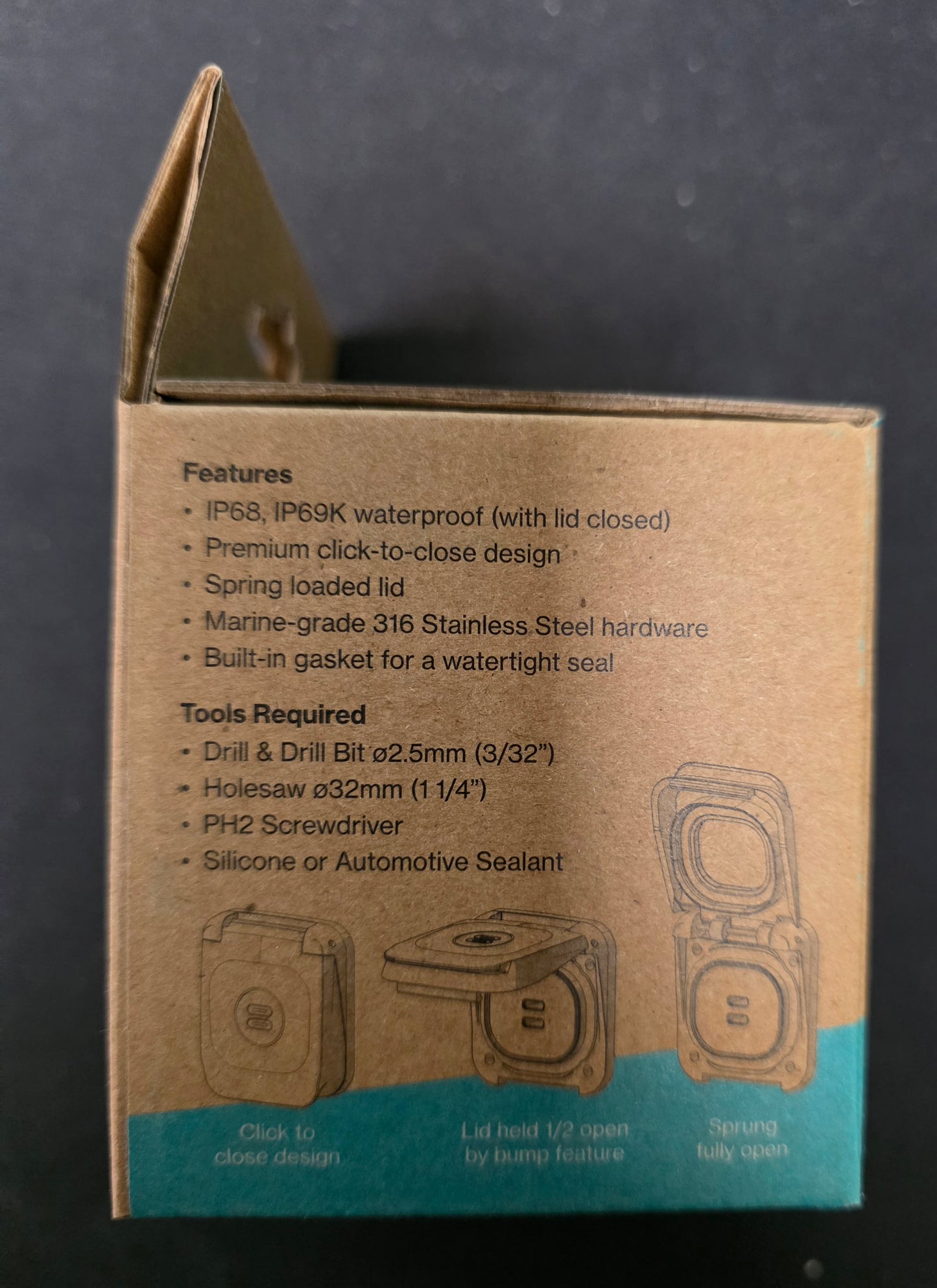 Scanstrut Außensteckdose Ventura Series Dual USB-C Socket 2 x 3A