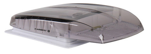 Carbest Dachlüftungsanlage Dachhaube Dachluke Dachfenster VanVent 40x40 cm / 40 x 40 Rauchglas / Schwarz