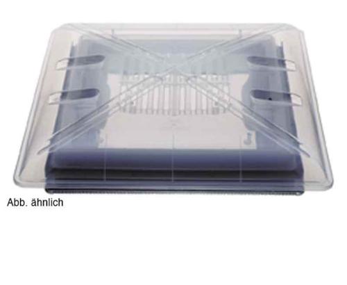 MPK Dachhaube Klarglas/Milchglas 400 x 400 mm mit Rollo und Moskitonetz