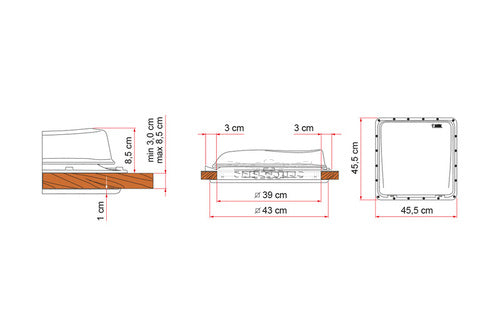 Fiamma VENT 40 - Aerodynamische Dachhaube 40 x 40 cm