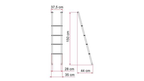 Fiamma Innenleiter Deluxe 4B - Höhe 1575 mm