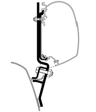 Thule Markisen-Adapter - VW T2/T3 bis 7/1990 To4200 und To5200 ( Bitte VOR Kauf die Verfügbarkeit abfragen ! )