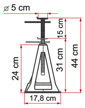 Fiamma Stützbockset für Wohnwagen Kunststoff 4er Set