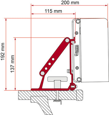Fiamma Auto-Adapter F1 / F35 / F43van / F45 / F50 / F55 für Dachträger