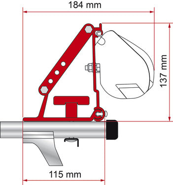 Fiamma Auto-Adapter F1 / F35 / F43van / F45 / F50 / F55 für Dachträger