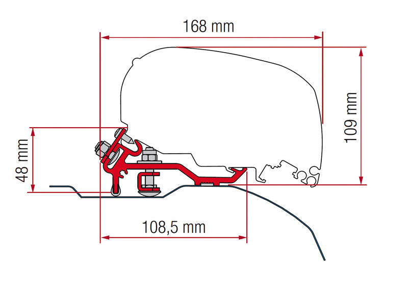 Fiamma F80s Dachmarkise Set Ducato Gehäuse Polar White 370 cm Tuch Royal Grey Hersteller-Artikel-Nr. 07830P03R