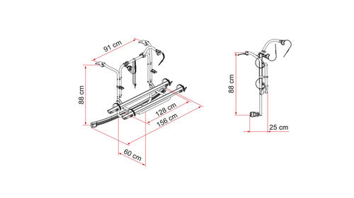 Fiamma Heckträger Carry Bike Ford Transit Custom Black