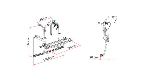 Fiamma Carry-Bike PSA Vans - Weiß oder Schwarz