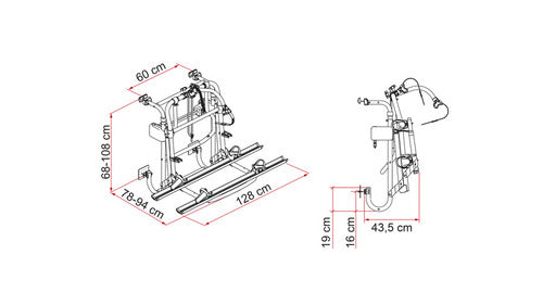 Fiamma Carry-Bike Lift 77 und Fixing Bar Carry Bike
