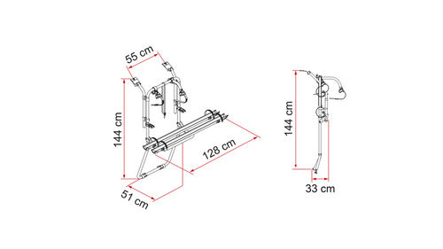 Fiamma Carry-Bike Campingbus Renault Trafic und Baugleiche mit geteilten Hecktüren