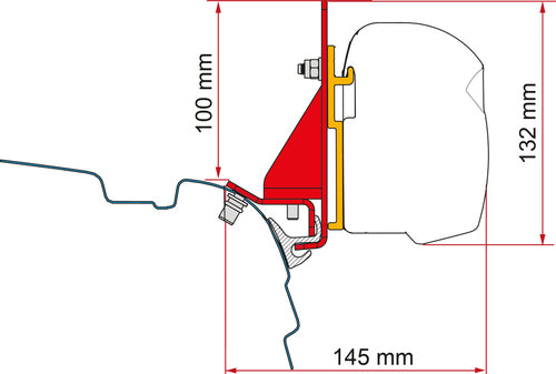 Fiamma Markisen-Adapter F45 und F43van für T5/T6
