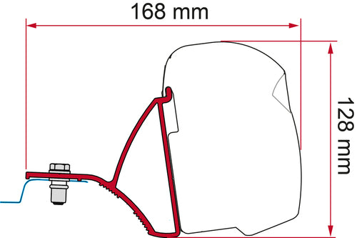 Fiamma Markisen-Adapter F43van für Renault Trafic / Opel Vivaro / Fiat Talento ab 2015