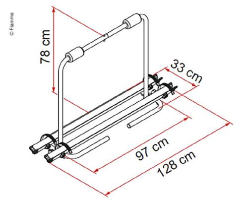 Fiamma Deichselträger XL A, max. 35 kg, für 2 Räder