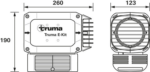Truma VarioHeat eco CP plus - 12 V - 2800 W/3700W Optional Truma VarioHeat E-Kit - Zusatz-Elektroheizung