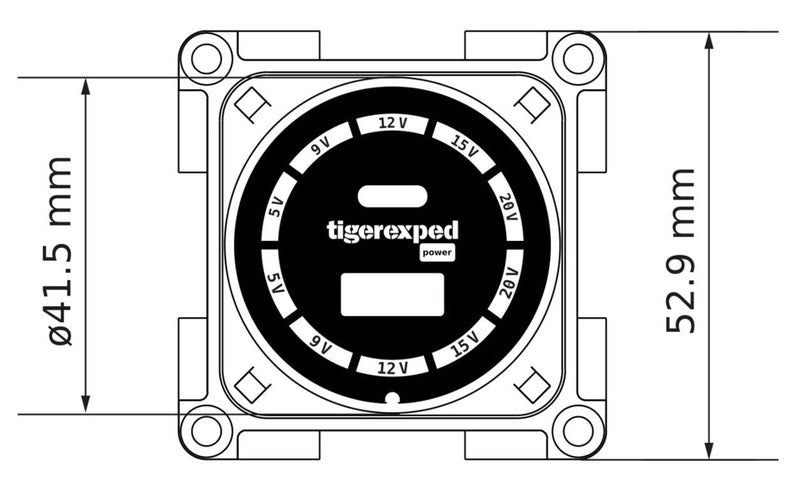 Tigerexped Convertiger 100 USB-C / USB-A Ladedose mit Buck-Boost Converter - max. 100W