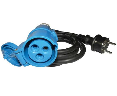 Parkside CEE-Adapterleitung / CEE-Einspeisestecker mit Schuko-Stecker am Wohnmobil IP44, 1,5m, 3x2,5mm2
