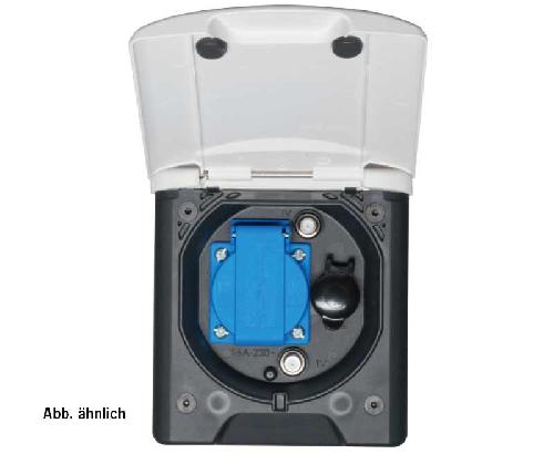 12V & 230V Universal-Vorzeltsteckdose mit Magnetverschluss