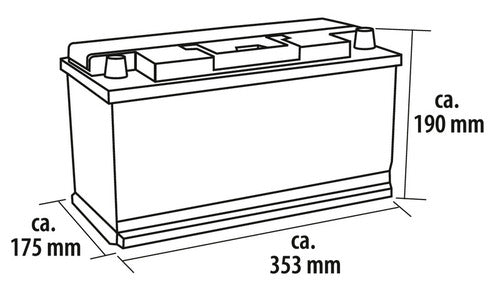 Carbest Deep-Cycle AGM-Power Line Batterie 60 Ah - 134 Ah